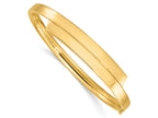 FJC Finejewelers 14 kt Yellow Gold 3/16 Polished Overlap Hinged Bangle 7 Inches x 10 mm Bracelet