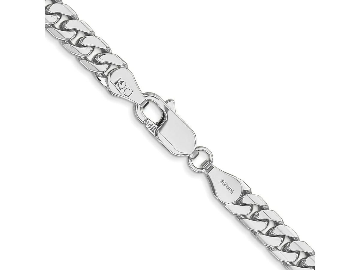 FJC Finejewelers 14 kt White Gold Curb WG Solid Miami Cuban Chain Bracelet 7 Inches x 4.3 mm