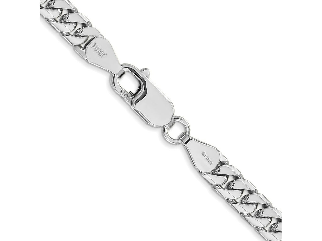 FJC Finejewelers 14 kt White Gold Curb WG Solid Miami Cuban Chain Bracelet 7 Inches x 5 mm