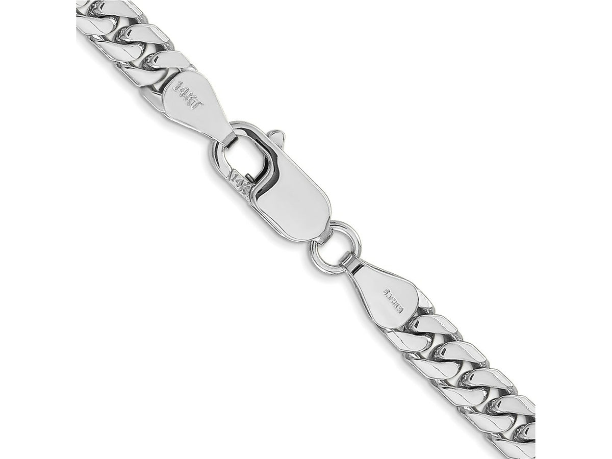 FJC Finejewelers 14 kt White Gold Curb WG Solid Miami Cuban Chain Bracelet 7 Inches x 5 mm