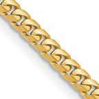 FJC Finejewelers 14 kt Yellow Gold Curb Solid Miami Cuban Chain 8.5 Inches x 5.5 mm