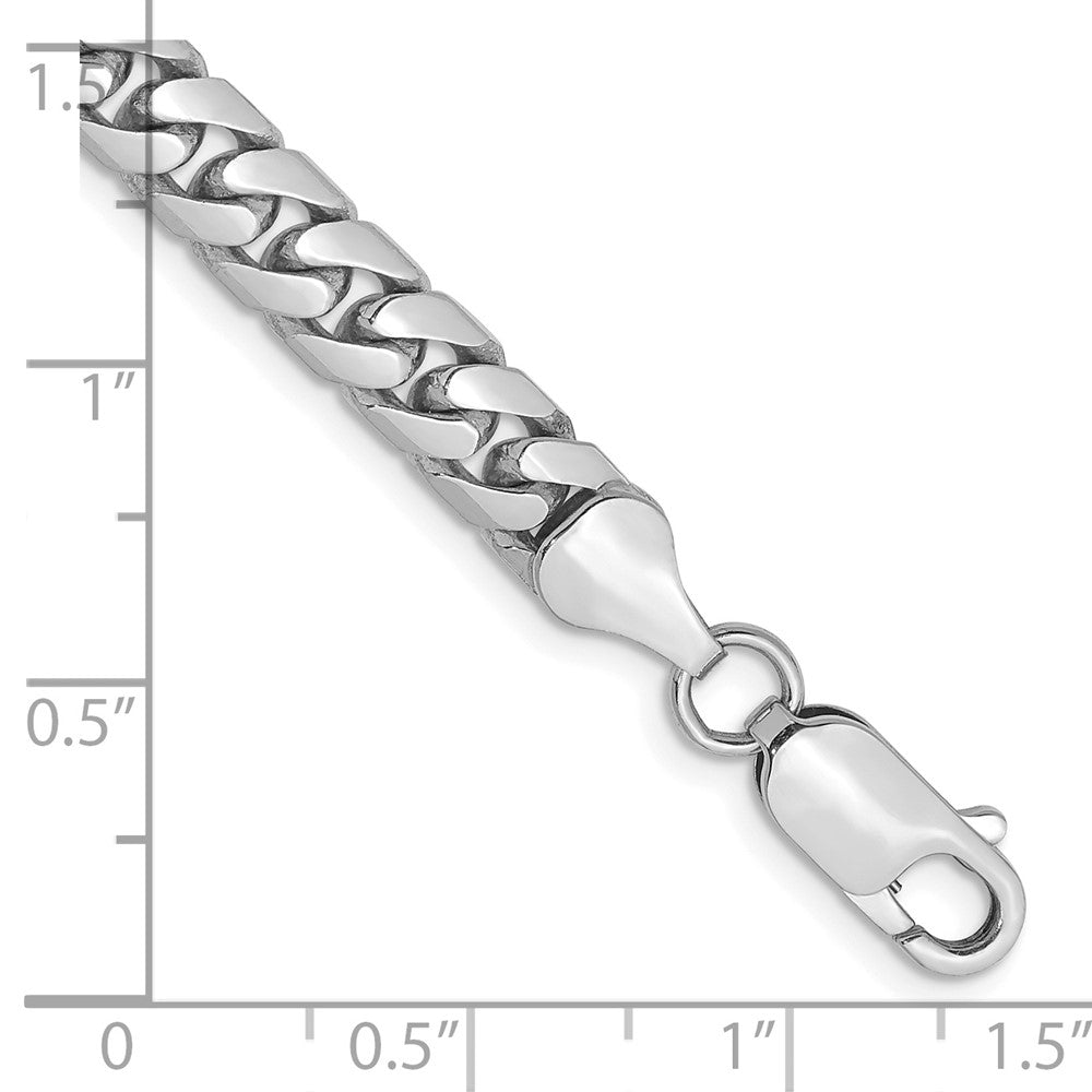 FJC Finejewelers 14 kt White Gold Curb WG Solid Miami Cuban Chain Bracelet 8 Inches x 5.5 mm