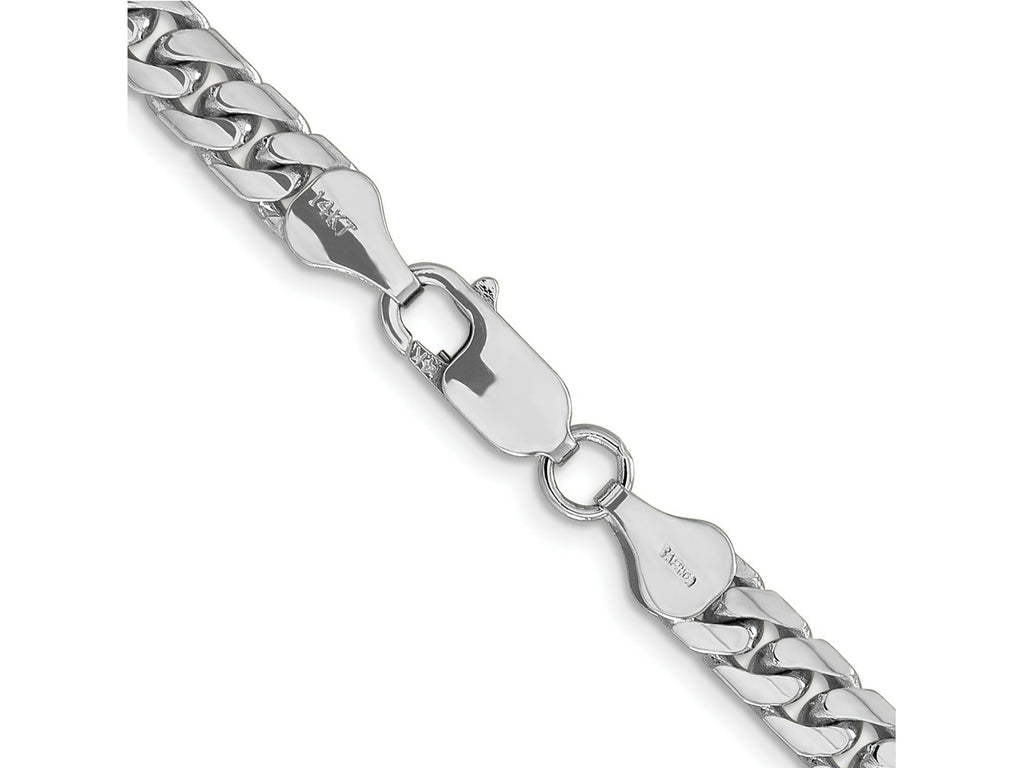 FJC Finejewelers 14 kt White Gold Curb WG Solid Miami Cuban Chain Bracelet 8 Inches x 5.5 mm