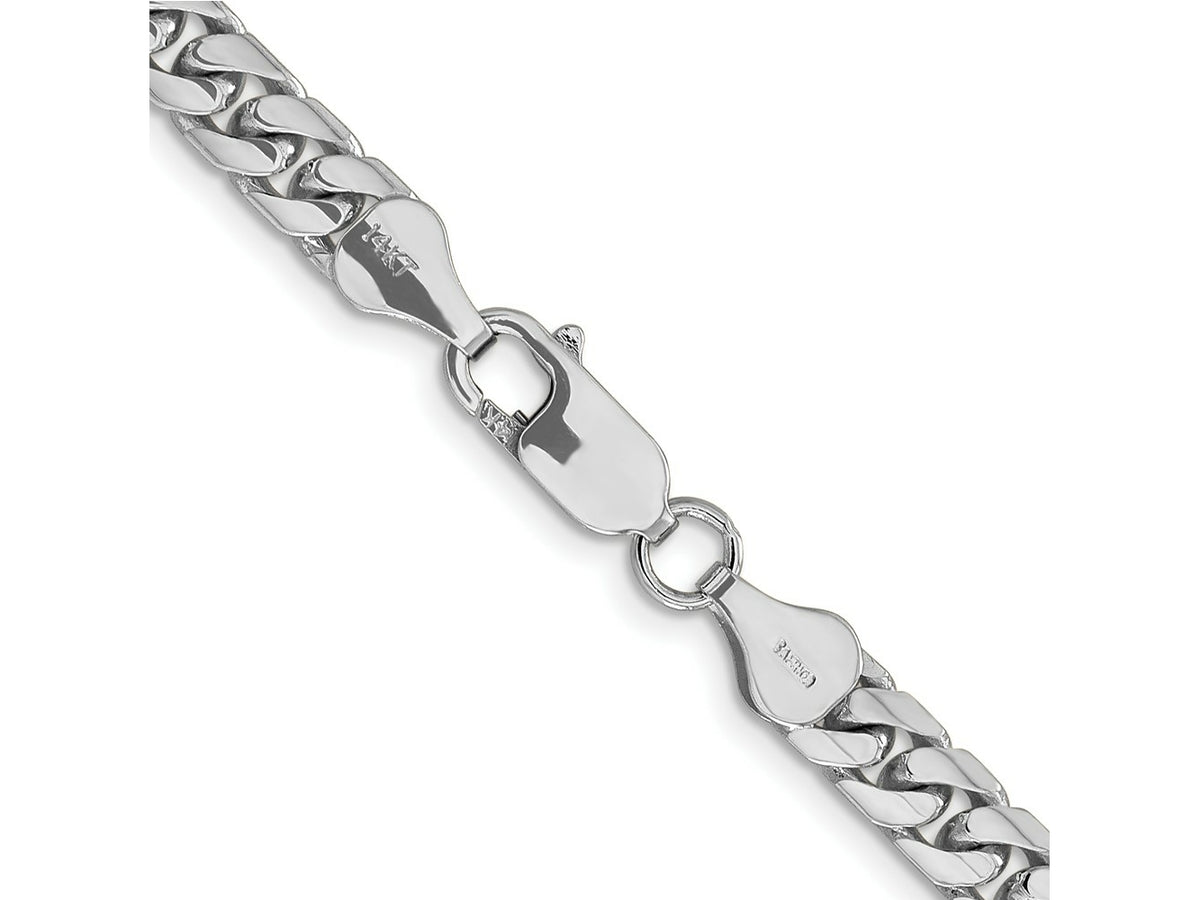 FJC Finejewelers 14 kt White Gold Curb WG Solid Miami Cuban Chain Bracelet 8 Inches x 5.5 mm