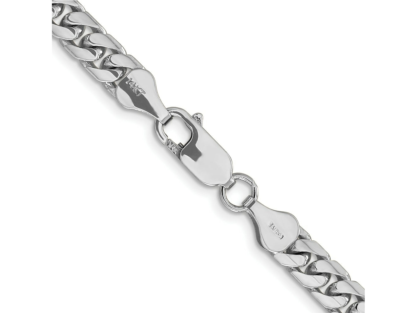 FJC Finejewelers 14 kt White Gold Curb WG Solid Miami Cuban Chain Bracelet 9 Inches x 5.5 mm