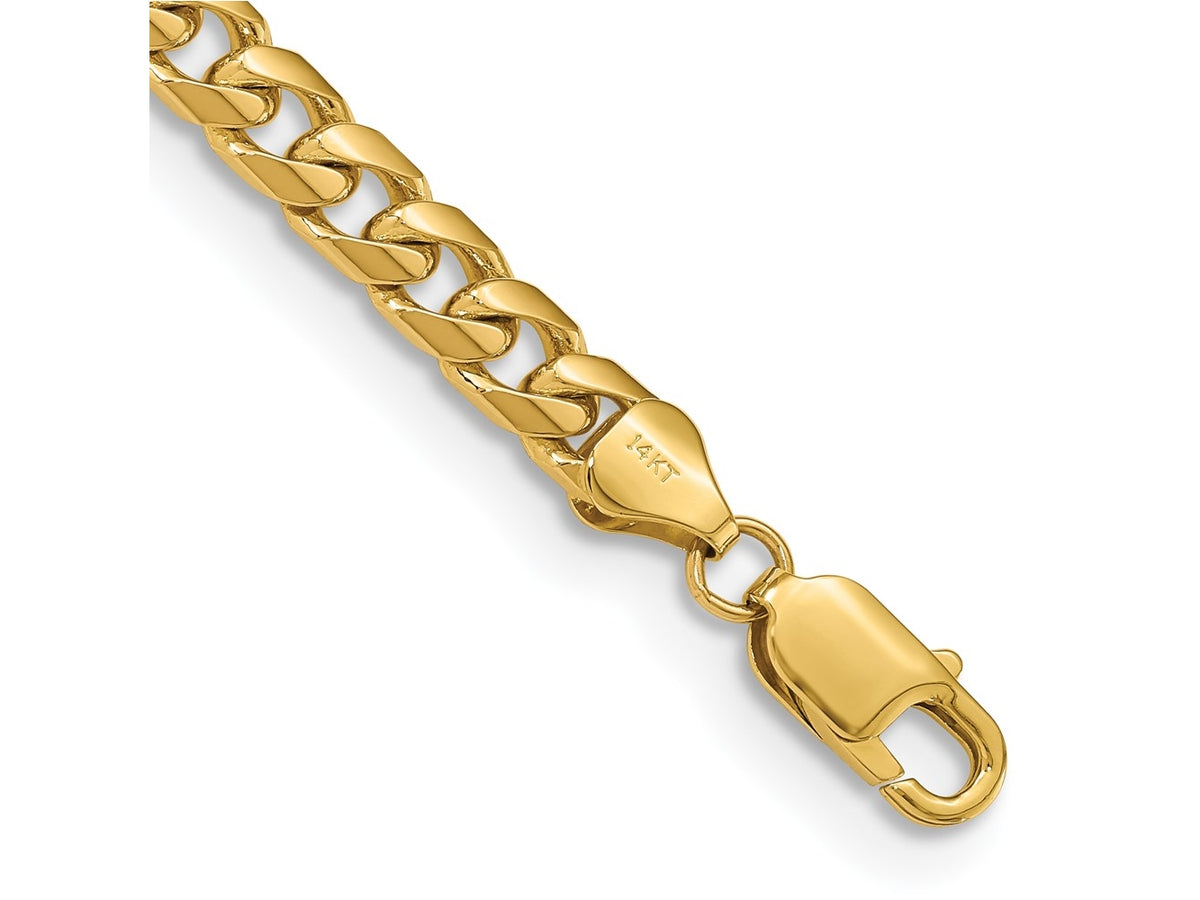 FJC Finejewelers 14 kt Yellow Gold Solid Miami Cuban Chain Bracelet 8.5 Inches x 6.25 mm