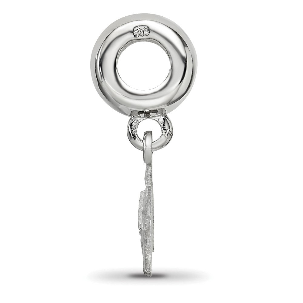 LogoArt 925 Sterling Silver Rhodium Plated Delta Delta Delta Dolphin on Bead