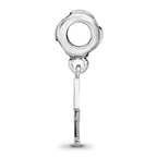 LogoArt 925 Sterling Silver Rhodium Plated Delta Gamma Vertical Letter on Heart