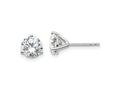 FJC Finejewelers Platinum 1 1/2ct Cert Lab Grown Diamonds VS+ F+ Round Stud Earrings 5.8 x 5.8 mm
