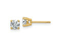 FJC Finejewelers 14 kt Yellow Gold 5/8 CTS Lab Grown Diamonds VS+ F+ Round Stud Earrings 4.5 x 4.5 mm