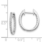 FJC Finejewelers 14 kt White Gold Lab Grown Diamonds In Out Hinged Hoop Earrings