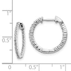 FJC Finejewelers 14 kt White Gold Lab Grown Diamonds In and Out Hinged Hoop Earring