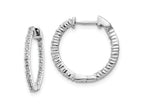 FJC Finejewelers 14 kt White Gold Lab Grown Diamonds In and Out Hinged Hoop Earring