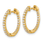 FJC Finejewelers 14 kt Yellow Gold Lab Grown Diamond In and Out Hinged Hoop Earring