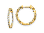 FJC Finejewelers 14 kt Yellow Gold Lab Grown Diamond In and Out Hinged Hoop Earring