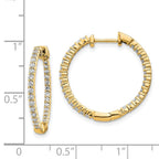 FJC Finejewelers 14 kt Yellow Gold Lab Grown Diamonds  In and Out Hinged Hoop Earrings
