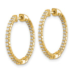 FJC Finejewelers 14 kt Yellow Gold Lab Grown Diamonds  In and Out Hinged Hoop Earrings