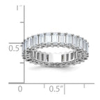 FJC Finejewelers 14 kt White Gold Emerald-cut D E F Pure Light Moissanite Eternity Band