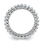 FJC Finejewelers 14 kt White Gold Emerald-cut D E F Pure Light Moissanite Eternity Band