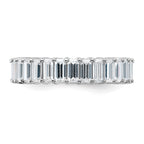 FJC Finejewelers 14 kt White Gold Emerald-cut D E F Pure Light Moissanite Eternity Band