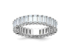 FJC Finejewelers 14 kt White Gold Emerald-cut D E F Pure Light Moissanite Eternity Band
