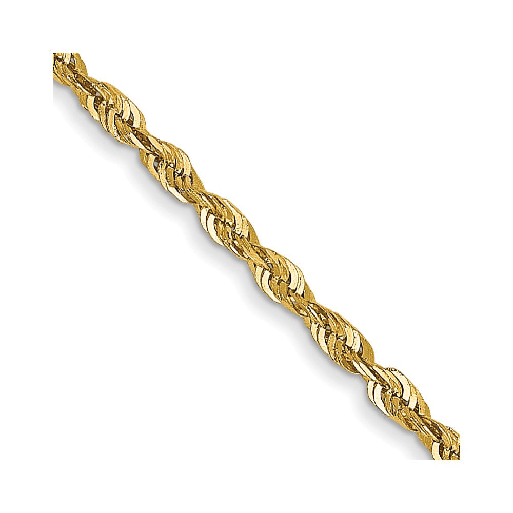 FJC Finejewelers 14 kt Yellow Gold Extra-Light Bright Cut Rope Chain 22 Inches x 1.5 mm