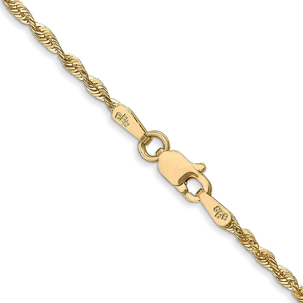 FJC Finejewelers 14 kt Yellow Gold Extra-Light Bright Cut Rope Chain 22 Inches x 1.8 mm