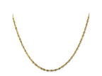FJC Finejewelers 14 kt Yellow Gold Extra-Light Bright Cut Rope Chain 22 Inches x 1.8 mm