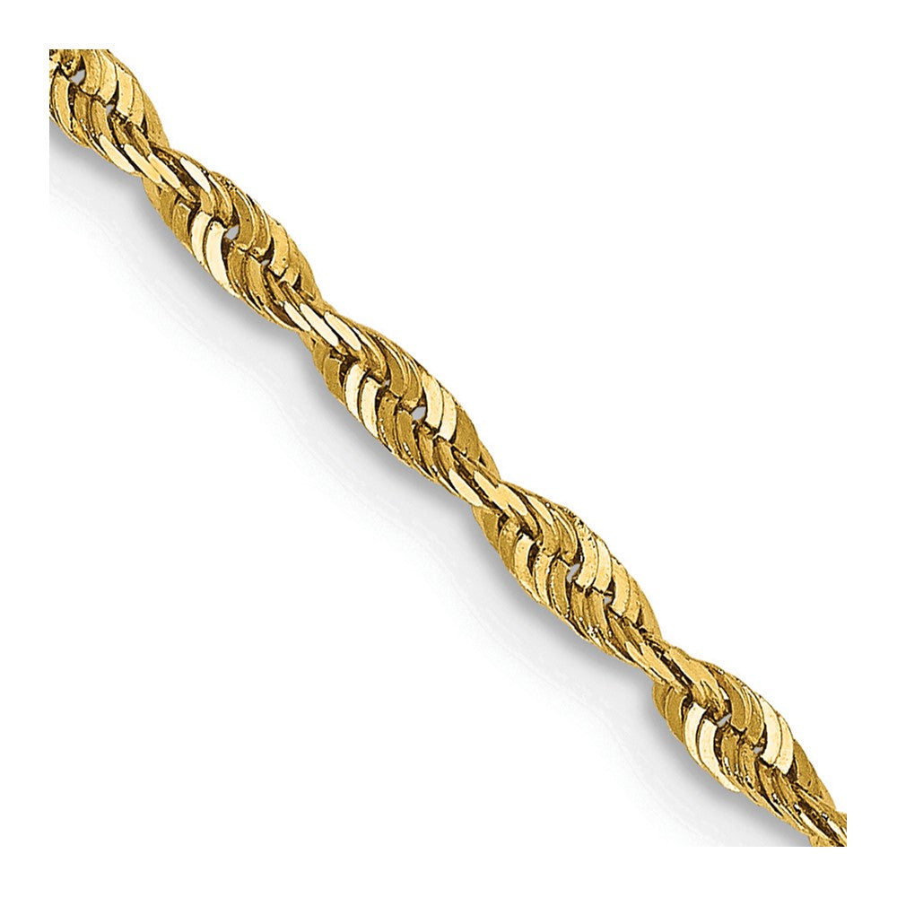 FJC Finejewelers 14 kt Yellow Gold 2.0mm Extra-Light Bright Cut Rope Chain 22 Inches x 2 mm