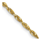 FJC Finejewelers 14 kt Yellow Gold 2.0mm Extra-Light Bright Cut Rope Chain 22 Inches x 2 mm