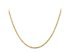 FJC Finejewelers 14 kt Yellow Gold 2.0mm Extra-Light Bright Cut Rope Chain 22 Inches x 2 mm
