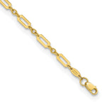 FJC Finejewelers 14 kt Yellow Gold Polished Fancy Rectangle Link 7.5in Bracelet 7.5 Inches