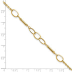 FJC Finejewelers 14 kt Yellow Gold Fancy Polished Bars and Links Bracelet 7.5 Inches