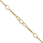 FJC Finejewelers 14 kt Yellow Gold Fancy Polished Bars and Links Bracelet 7.5 Inches