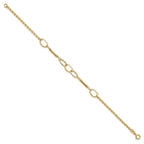 FJC Finejewelers 14 kt Yellow Gold Fancy Polished Bars and Links Bracelet 7.5 Inches