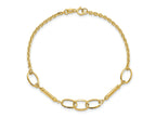 FJC Finejewelers 14 kt Yellow Gold Fancy Polished Bars and Links Bracelet 7.5 Inches