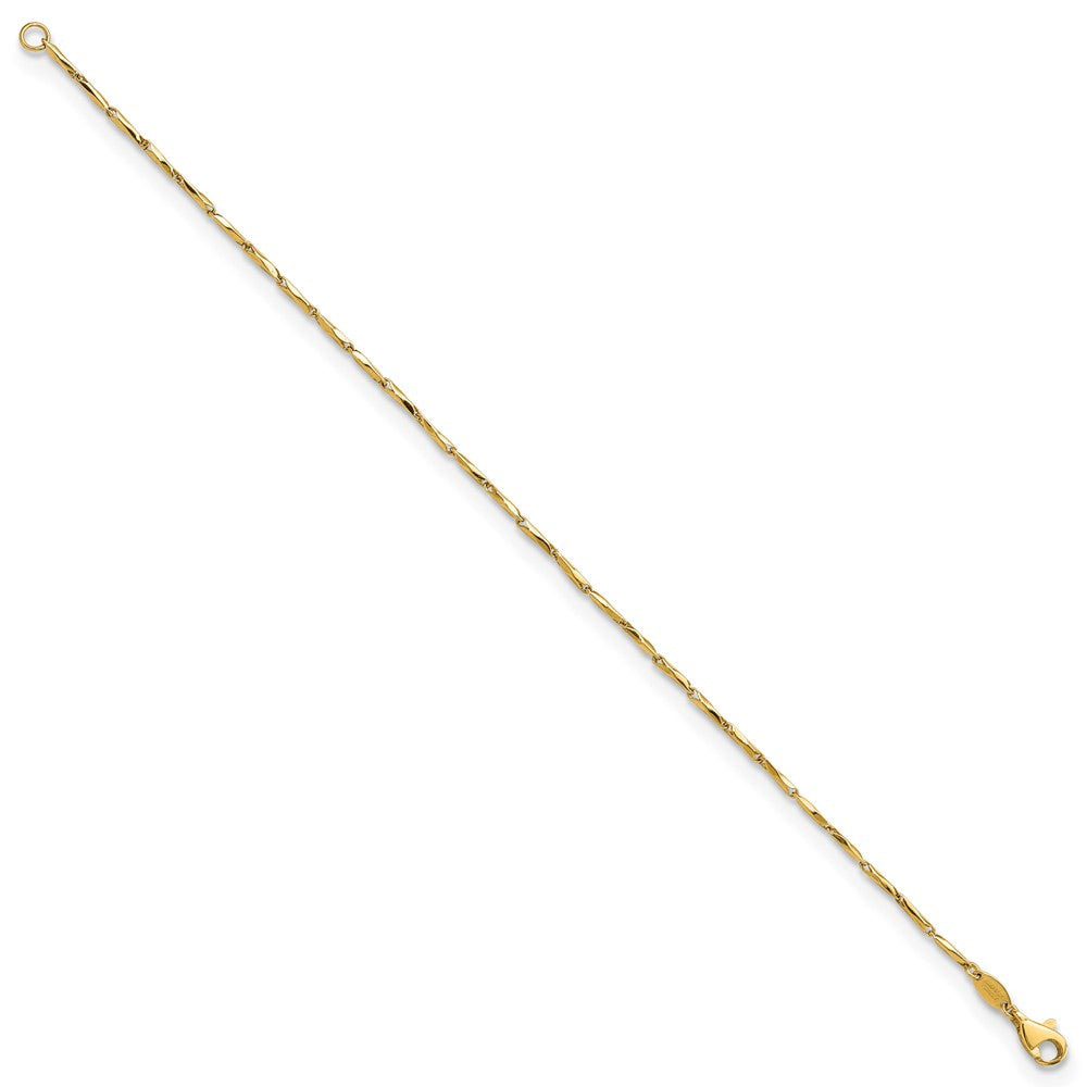 FJC Finejewelers 14 kt Yellow Gold Polished Fancy Link 7.25in Bracelet 7.25 Inches