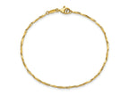 FJC Finejewelers 14 kt Yellow Gold Polished Fancy Link 7.25in Bracelet 7.25 Inches