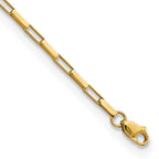 FJC Finejewelers 14 kt Yellow Gold Polished Fancy Box Links 7.5in Bracelet 7.5 Inches
