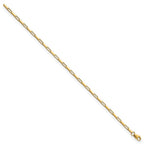 FJC Finejewelers 14 kt Yellow Gold Polished Fancy Box Links 7.5in Bracelet 7.5 Inches