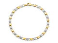 FJC Finejewelers 14 kt Yellow Gold and White Rhodium Bright Cut Fancy 7.5in Bracelet 7.5 Inches