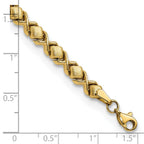 FJC Finejewelers 14 kt Yellow Gold Fancy Brushed and Polished Stampato 7.5in Bracelet 7.5 Inches