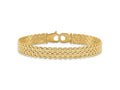 FJC Finejewelers 14 kt Yellow Gold Fancy Brushed and Basket Weave Pattern 7.5in Bracelet 7.5 Inches