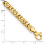 FJC Finejewelers 14 kt Yellow Gold Satin and Polished 6.5mm Fancy Link Bracelet 7.75 Inches