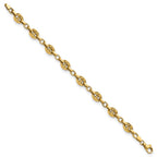 FJC Finejewelers 14 kt Yellow Gold Polished Fancy Link 7.75in Bracelet 7.75 Inches