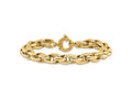 FJC Finejewelers 14 kt Yellow Gold Polished and Textured Link 7.5in Bracelet 7.5 Inches x 7.31 mm