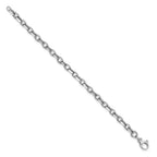 FJC Finejewelers 14 kt White Gold White Polished Fancy Link Bracelet 7.75 Inches x 7 mm