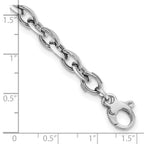 FJC Finejewelers 14 kt White Gold White Polished Fancy Link Bracelet 7.75 Inches x 7 mm