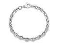 FJC Finejewelers 14 kt White Gold White Polished Fancy Link Bracelet 7.75 Inches x 7 mm