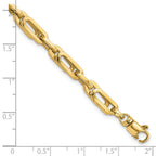 FJC Finejewelers 14 kt Yellow Gold Polished Fancy Link Mens Bracelet 8 Inches x 5.2 mm